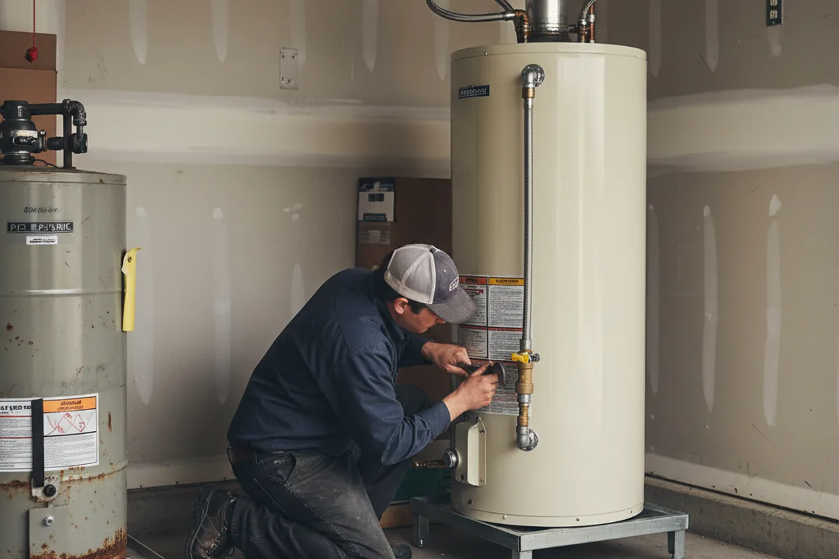 Water heater and shutoff valve replacement in Slanesville